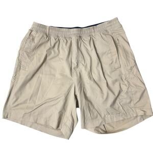 BirdDogs Shorts Mens XL Khaki 7" Boom For Your Boomstick Lined Gym Workout EUC